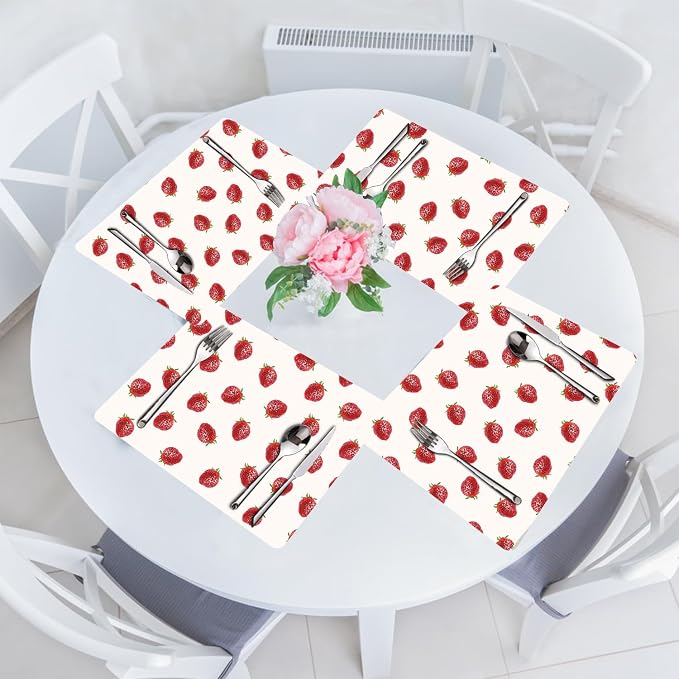 Strawberry Placemats Set of 4 - Image 7