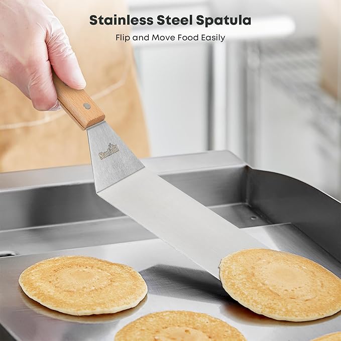 Barbecue Tool Sets: Stainless Steel Griddle Breakfast Set, 10 Pieces