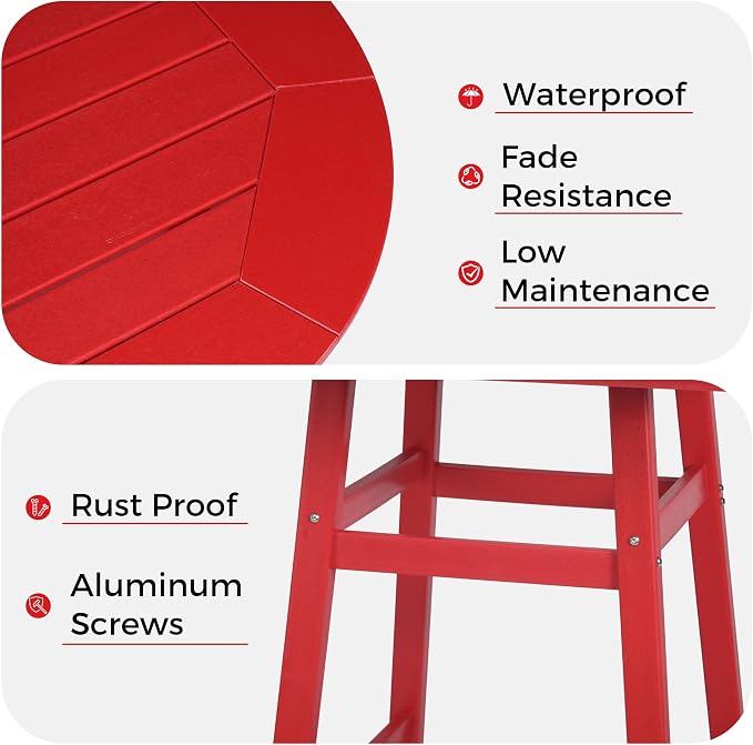 Costaelm Patio Bistro Table, Outdoor Bistro Dining Pub Table - Image 7