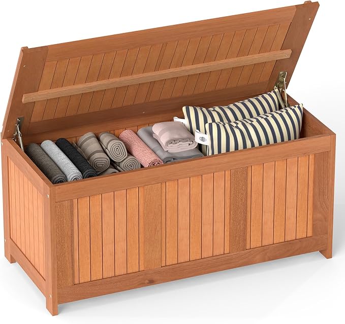 HAPPYGRILL Outdoor Wood Deck Box by HAPPYGRILL