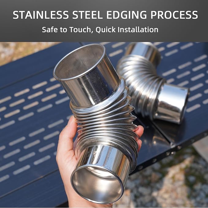 Elbow Pipe 2 PCS 90-Degree Chimney Thickened 304 Stainless Steel Flue Diameter - Image 3