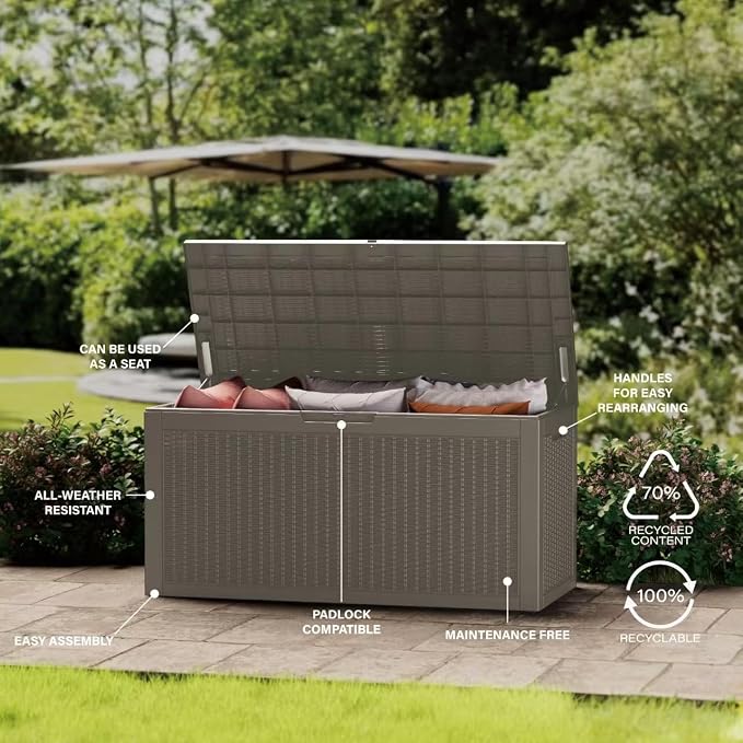 100 Gallon Patio Storage Bench - Image 3