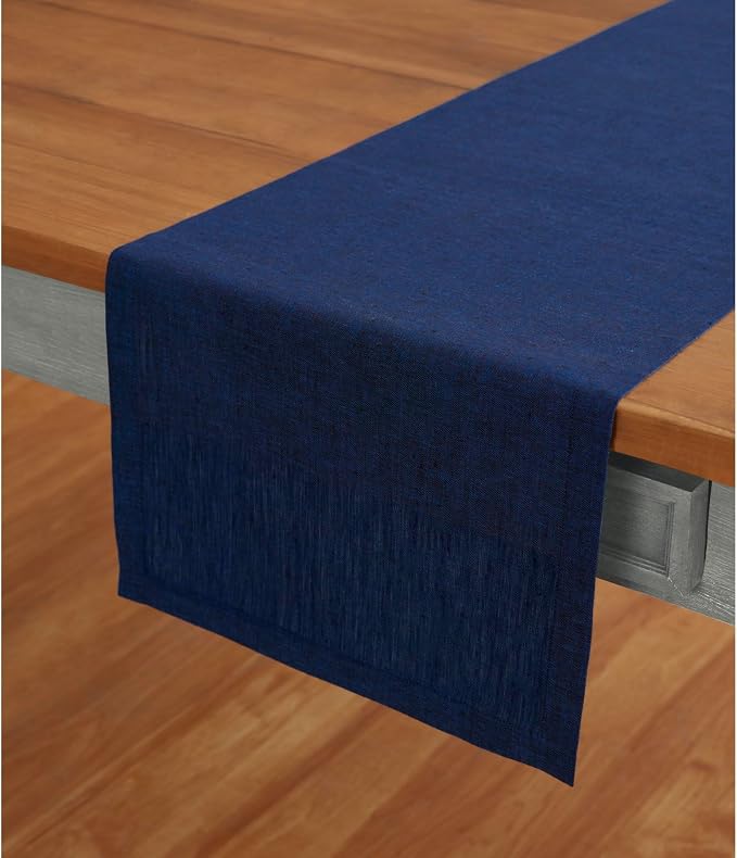 Solino Home Linen Royal Blue Table Runner 156 Inches Long by SolinoHome