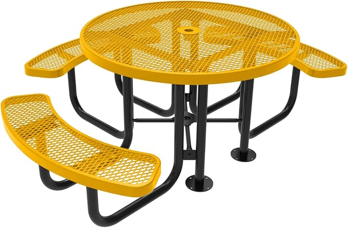 COATEDOUTDOORFURNITURE Heavy-Duty Portable Outdoor Picnic Table by CoatedOutdoorFurniture