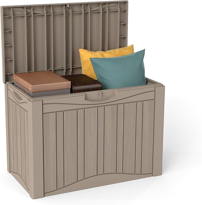 50 Gallon Outdoor Storage Box Waterproof Lockable Resin Deck Box Large by Decksplore%E2%80%94BuiltforOutdoor
