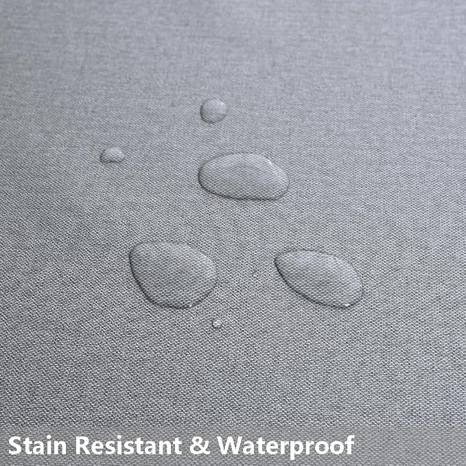 TruDelve Plastic Table Cloth for Rectangle Tables Grey Vinyl Tablecloth - Image 4