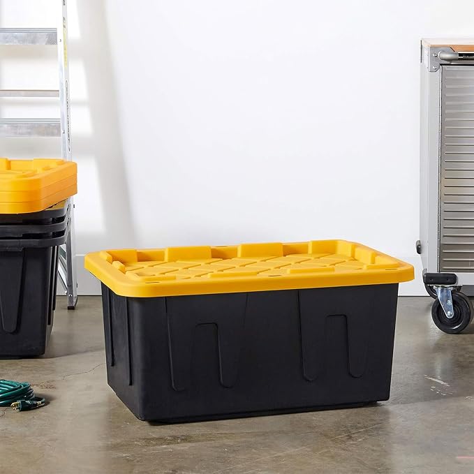 HOMZ 4-Pack Durabilt Tote, Heavy Duty Plastic Storage Bins - Image 8