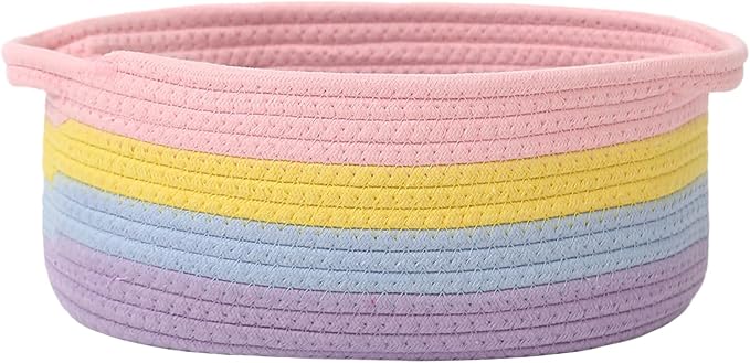 Woven Basket, Small Rope Storage Bin by JMvicyroam