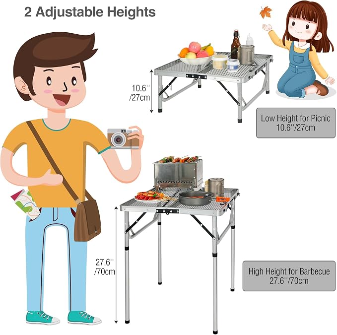 REDCAMP 24" Square Folding Grill Table - Image 5