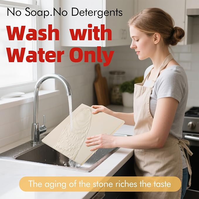 12.6" Square Pizza Stone, Heavy Duty Cordierite Pizza Pan - Image 5
