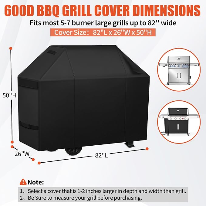 iCOVER Grill Cover 82 inch, BBQ Grill Cover - Image 2