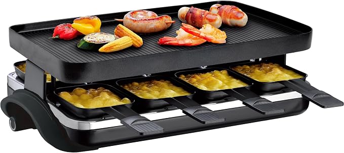 TAMARIT Classic 8 Person Raclette Grill 1500W Electric Tabletop Griddle - Image 7