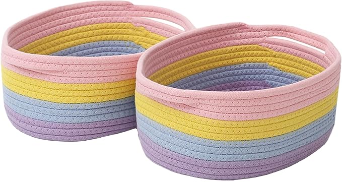 Woven Basket, Small Rope Storage Bin by JMvicyroam