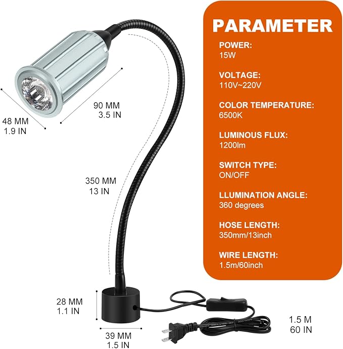 15W Magnetic Work Light, LED Machine Light - Image 7