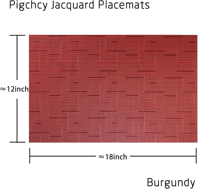 PIGCHCY Placemats, Washable Durable Woven Vinyl Placemats - Image 2