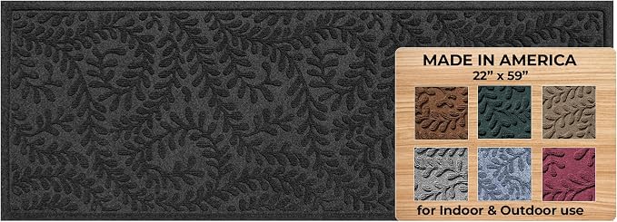 WaterHog Indoor/Outdoor Door Mat, Made in USA, Durable & Skid-Resistant Front by BungalowFlooring