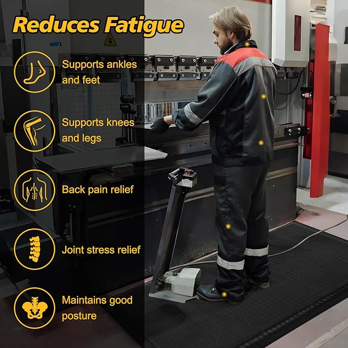 Nisorpa Anti Fatigue Mats Industrial 2' x 7' Ergonomic Standing Mat 15/16" - Image 6