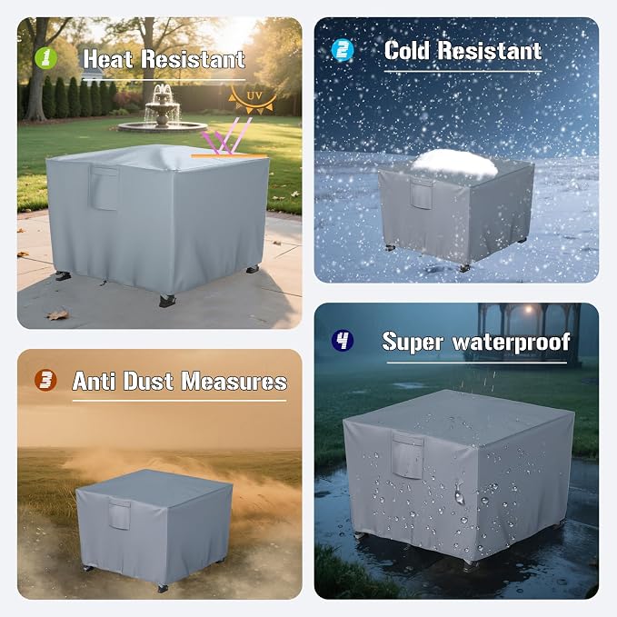 Chinchilla Heavy Duty 36 Inch Square Fire Pit Cover - Image 5