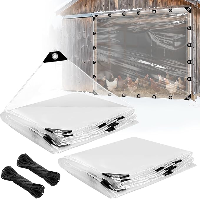 8x10ft Anti-Tear Clear Tarp Waterproof by Beeplove
