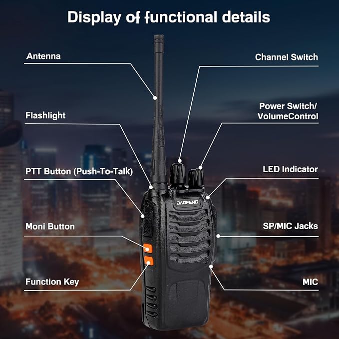 Baofeng Walkie Talkies 888S Rechargeable Long Range - Image 3