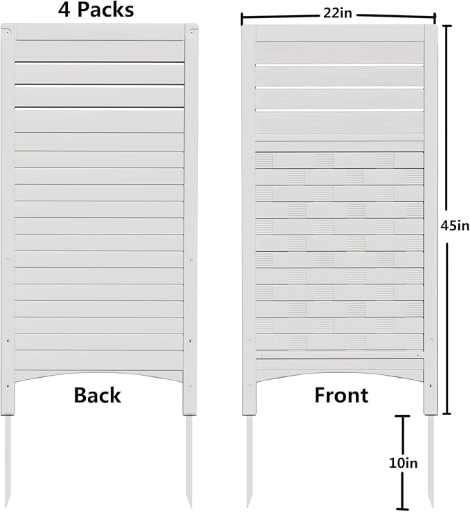 Outdoor Fence Privacy Panels, Resin Privacy Fence Panels - Image 3
