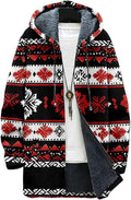 Men's Hooded Sweater Coat Knit Fleece Lined Long Cardigan Jacket by Unknown
