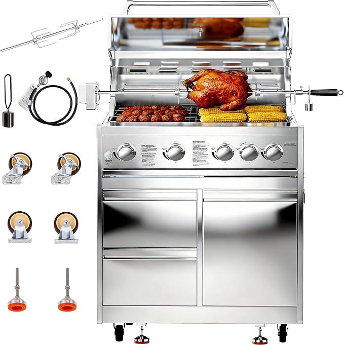 BODEGA 30 Inch 5-Burner Propane Gas Grill - Image 9