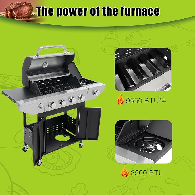 Zateety 4 Burner Propane Grill - Image 3