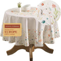 Maison d' Hermine Table Cloth Round Table 100% Cotton 63 Inches Tablecloth by MaisondHermine