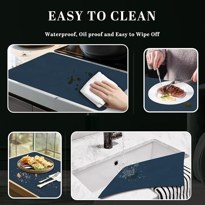 BLESWIN Faux Leather Placemats, PU Dining Table, Waterproof and Oil Resistant - Image 6
