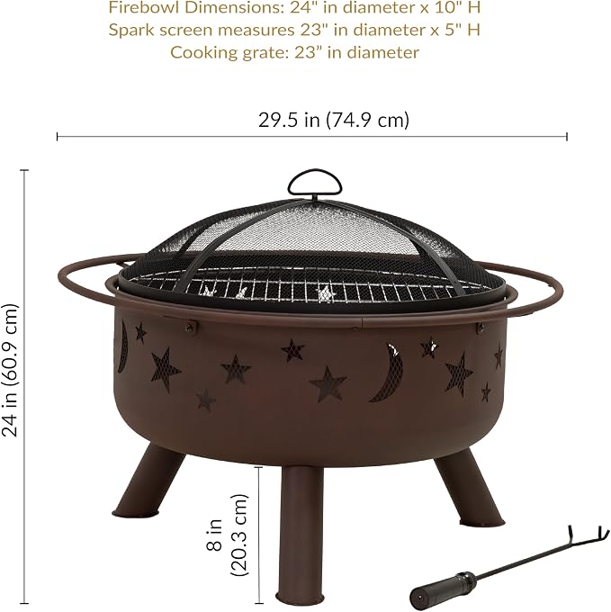 Sunnydaze Cosmic 30-Inch Patio Fire Pit - Image 8