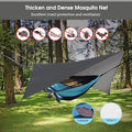 Camping Hammock with Attached Mosquito Netting and Rain Fly, Blue
