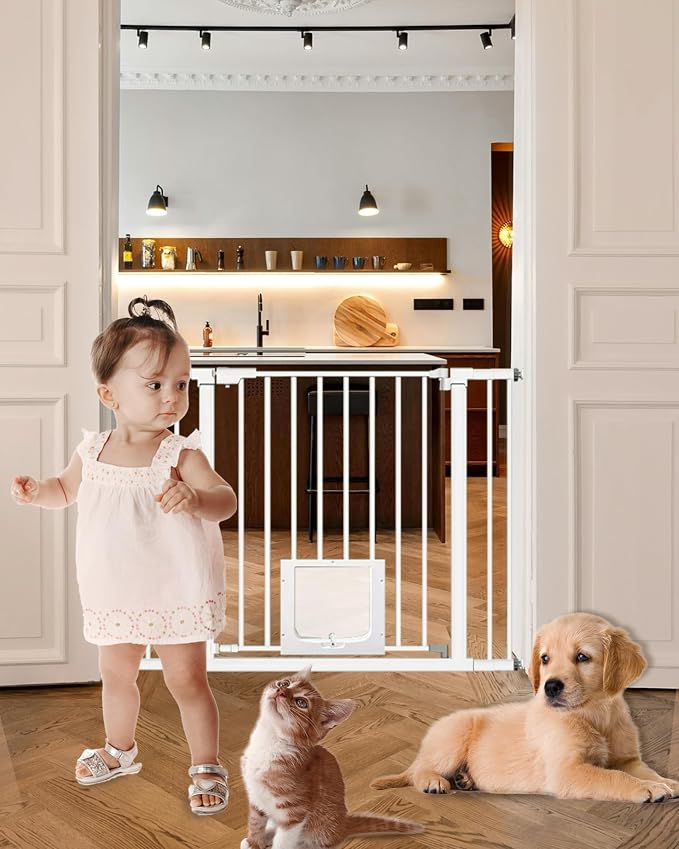 White Extra Wide Baby Gate by Unknown