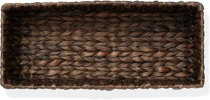 Casafield Set of 2 Bathroom Storage Baskets, Espresso - Image 5