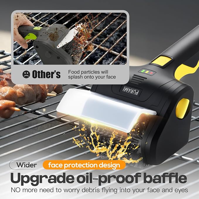 Battery Operated Grill Cleaner PURAMI Wireless Outdoor 360° Rotating Electric - Image 4