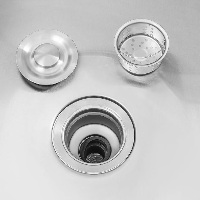 Commercial Sink with Cold & Hot Faucet, Freestanding Single Bowl Kitchen - Image 4