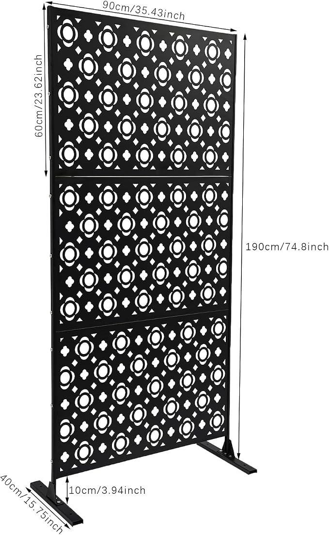 75" H×35" W Decorative Outdoor Privacy Screen - Image 2