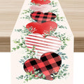 Valentines Day Table Runner, Vintage Rustic Sweet Heart Leaves Valentines Day by Unknown