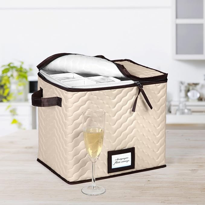 Wine Glass Storage Box with Dividers - Image 7