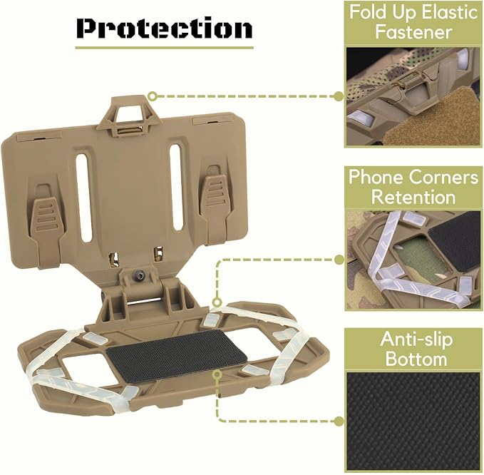 Let Me Be Tactical Plate Carrier Molle Phone Carrier Vest Attachments, Outdoor - Image 4