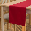 Encasa XO Table Runner 13"x91" Long | Cotton Canvas Fabric | Deep Red Solid by EncasaXO