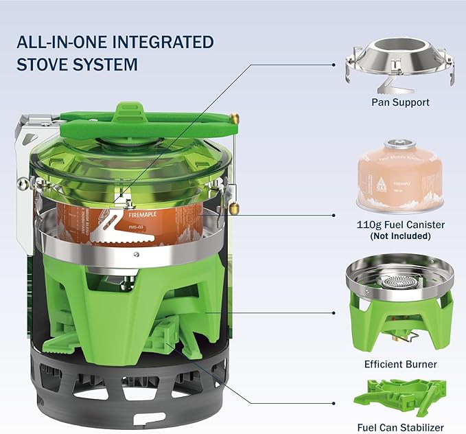 Fire-Maple "Fixed Star 3" Personal Cooking System | Pot/Jet Burner Stove System - Image 3