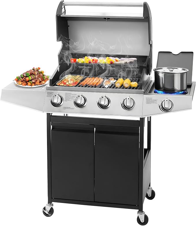 Unovivy 4-Burner Propane Gas BBQ Grill by Unovivy