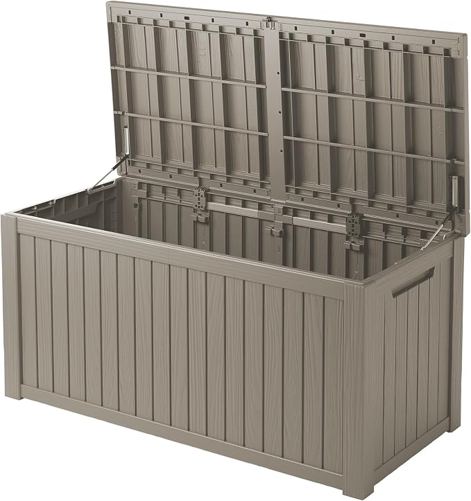 180 Gallon Large Resin Outdoor Storage Deck Box, by GGYI