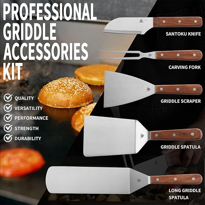 GRILLGEN 6-Piece Professional Griddle Accessories Kit - Image 2