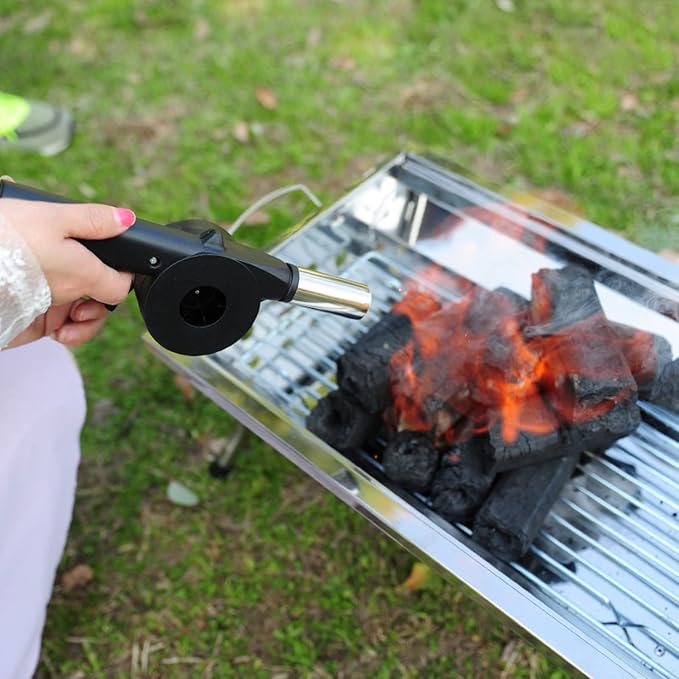 Small Manual Air Blower Hand Crank BBQ Fan Portable Barbecue Air Blower - Image 2
