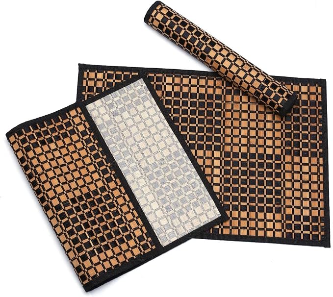 Bamboo Placemats Set of 4, Woven Table Mats - Image 3