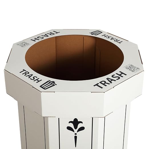 Eyely MPH1301C-SET2 Sal 25-Gallon Disposable Corrugated Cardboard Event Trash - Image 6