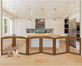 LZRS 6-Panel Extra Wide Wooden Freestanding Dog Gate: Foldable Solid Wood and by LZRSPET