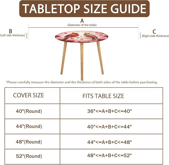 Valentines Day Round Fitted Tablecloth - Image 4